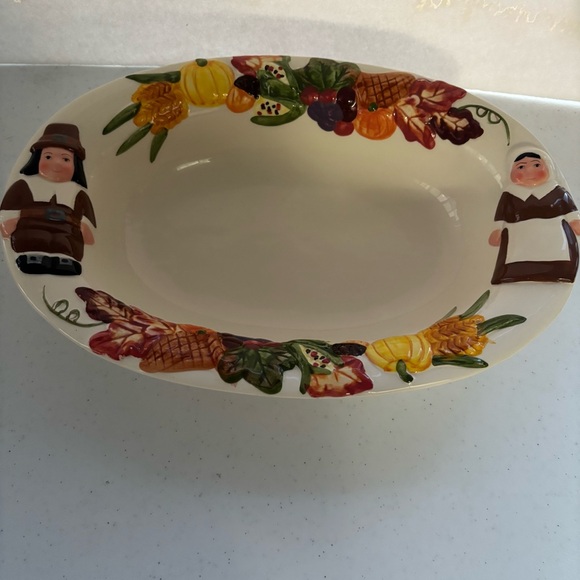 Autumn Harvest Ceramic Serving Bowl - Picture 1 of 7
